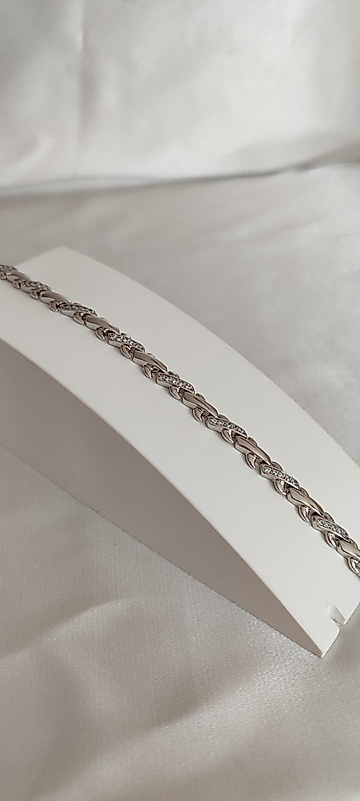 Vip Silver Zirkon Taş Örgü Bileklik