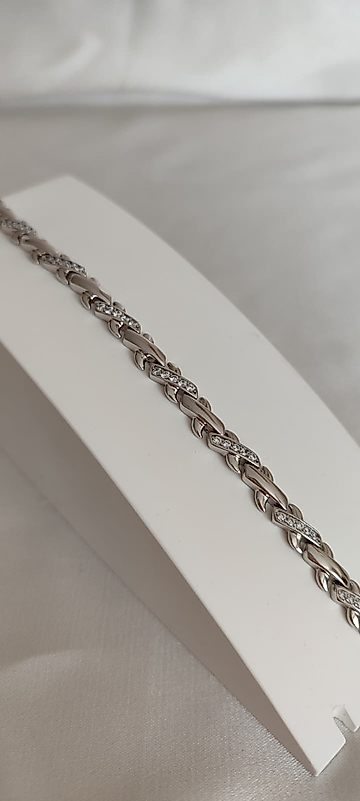 Vip Silver Zirkon Taş Örgü Bileklik
